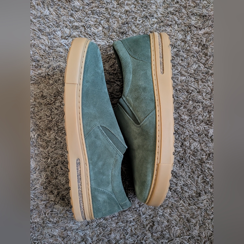 Birkenstock Oswego Suede Leather Thyme Green Slip On Shoes Men's 11 - Picture 5 of 7